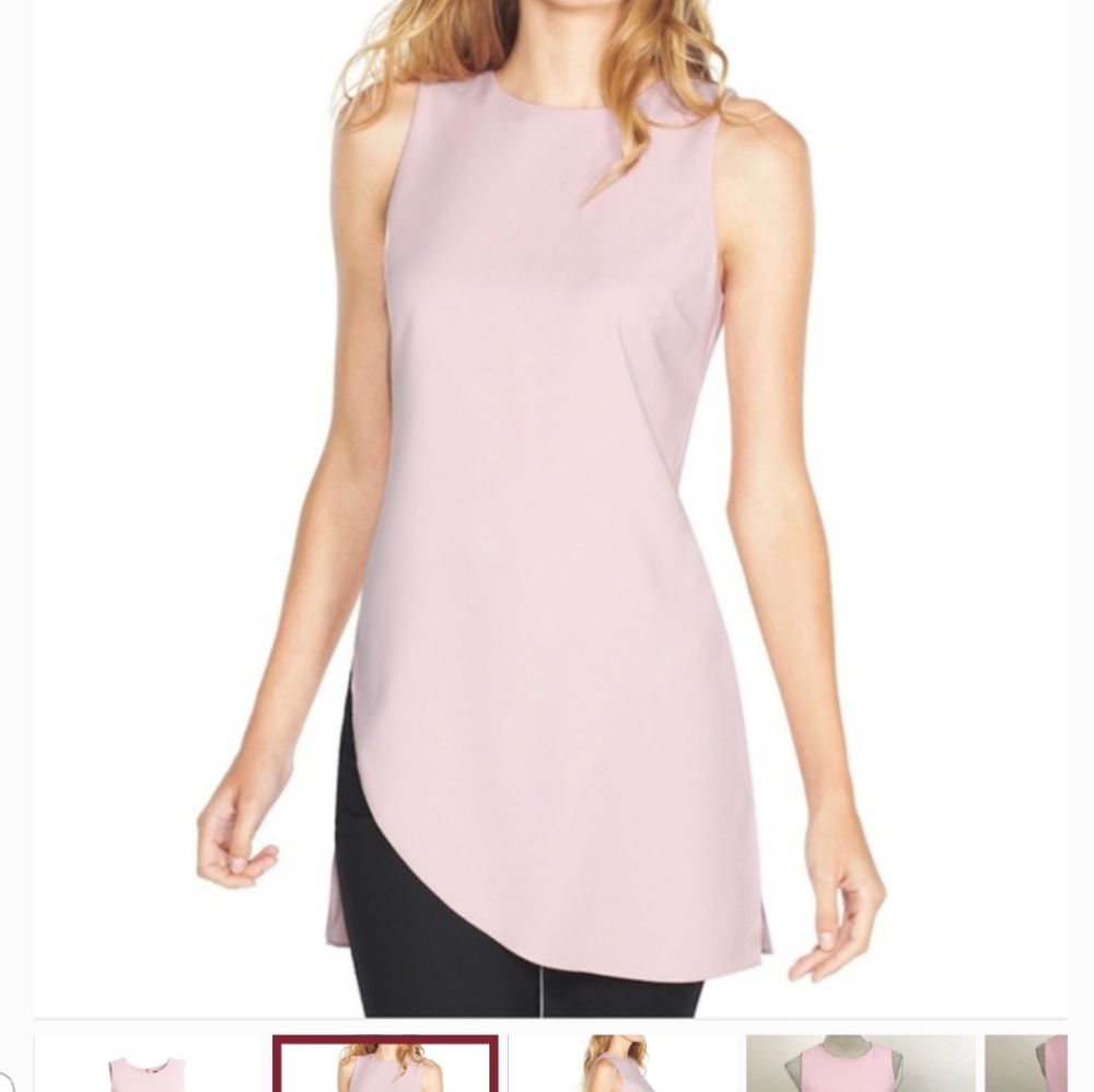 White house black market pink tunic
